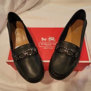 Coach Fortunata Soft Leather Black Loafer 7M